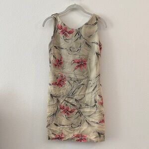 Caribbean Joe Cream and Red Floral Mini Dress